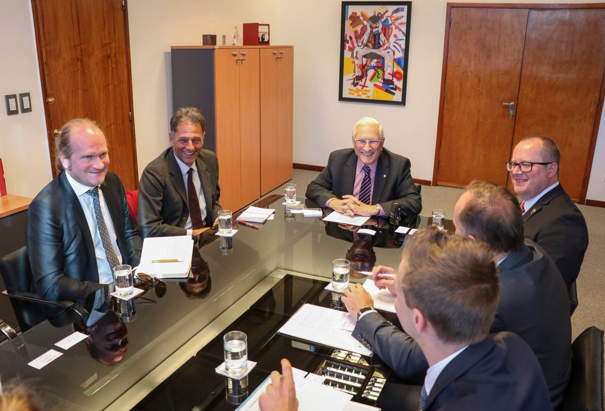 23/7/18. El director del INDEC, Jorge Todesca, recibió a una delegación encabezada por el secretario de Estado del Ministerio de Finanzas de Austria, Hubert Fuchs.