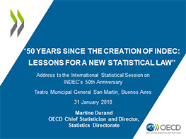 Martine Durand, Jefa de Estadística y Directora de la Dirección de Estadística de la OCDE. Lessons for a New Statistical Law.